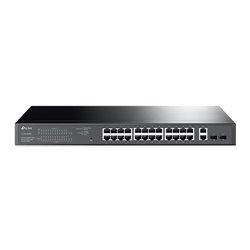 SWITCH ADMINISTRABLE TP-LINK TL-SG1428PE JetStream 26 PUERTOS GIGABIT (24 CON PoE 802.3at/802.3af MAX 250W) 2 PTOS SFP