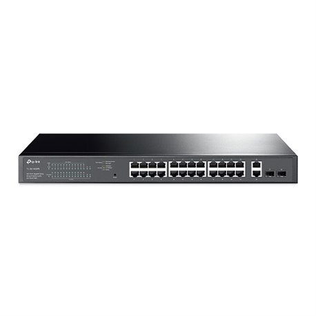 SWITCH ADMINISTRABLE TP-LINK TL-SG1428PE JetStream 26 PUERTOS GIGABIT (24 CON PoE 802.3at/802.3af MAX 250W) 2 PTOS SFP