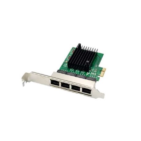 ADAPTADOR X-MEDIA PCI-E XM-NA3840 4 PUERTOS GIGABIT 10/100/1000 Chipset RTL8111F + ASM1184e. Placa estandar y low-profile