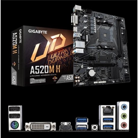 MB AM GIGABYTE A520M H AM4 RYZEN 3ERA GEN 2*DDR4 HDMI DVI-D