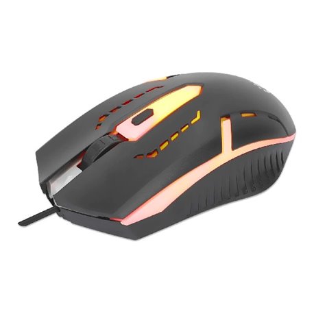 MOUSE MANHATTAN LUMINISCENTE RGB USB NEGRO