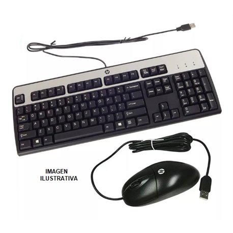 KIT TECLADO Y MOUSE HP USB 631341-B21