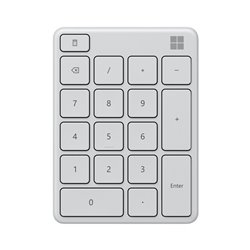 TECLADO NUMERICO BLUETOOTHMICROSOFT GLACIER BLANCO 23O-00030