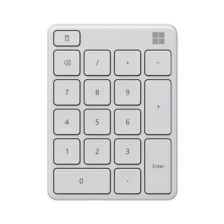 TECLADO NUMERICO BLUETOOTHMICROSOFT GLACIER BLANCO 23O-00030