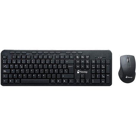 KIT TECLADO Y MOUSE NEXTEP INALAMBRICO USB NEGRO NE-415