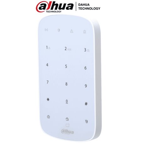 DAHUA DHI-ARK30T-W2 TECLADO INALAMBRICO INTERIOR TOUCH PARA ARMADO Y DESARMADO/SOPORTA HASTA 32 USUARIOS CON PIN O TARJETAS