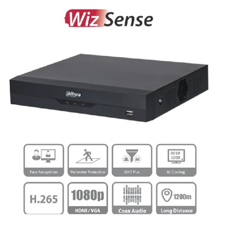 DAHUA KITXVR5104HS4KLI3+4HFW1500CMA KIT DVR DE 4CANALES DE 5MP INCLUYE 1 DVR 5104HS-4KL-I3. Y 4 CAMARAS METALICAS HFW1500CM-A