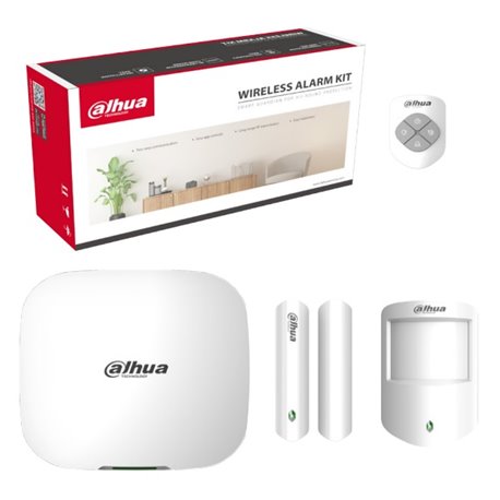 DAHUA c -KIT DE ALARMA INALAMBRICO CON CONEXICON WIFI Y ETHERNET/ MONITOREADO POR APP/ INCLUYE PANEL WIFI ETHERNET UN SENSOR DE 