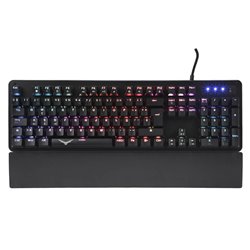TECLADO GAMER NACEB ALAMBRICO BLACK COBRA RGB MECANICO BSUN ROJO ANTI-GHOSTING REPOSAMUÑECAS DESMONTABLE