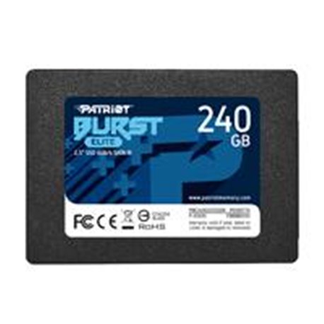 UNIDAD DE ESTADO SOLIDO INTERNO 240GB PATRIOT BURST ELITE 2.5 SATA 3 LECT.450/ESCR.320MBS 7MM PC/LAPTOP/MINIPC SIN BACKET