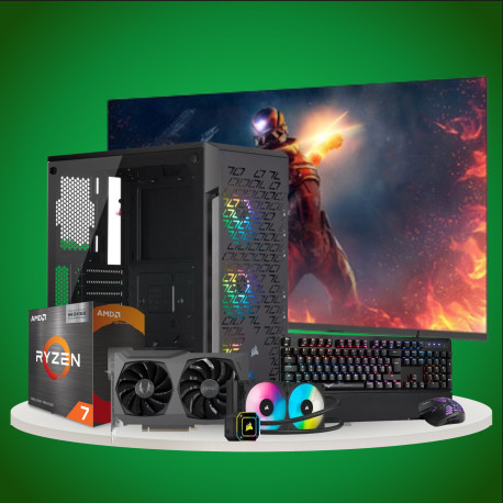 PC RYZEN 9 3900X NVIDIA RTX-3060 12GB DDR6 32GB DDR4 512GBSSD 27" 165HZ