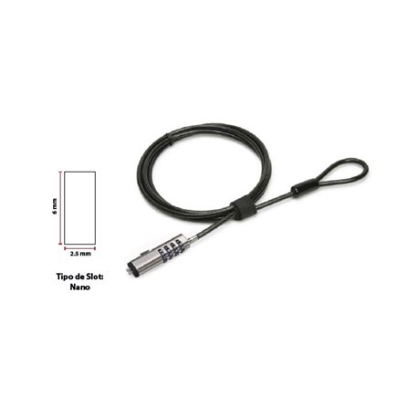 CANDADO PARA LAPTOP BROBOTIX 1.80 MTS NANO COMBINACION