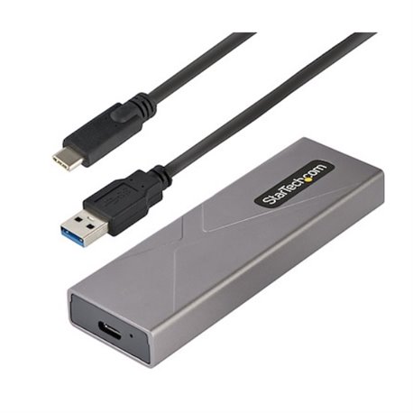 GABINETE STARTECH USB-C DE 10GBPS A NVME M.2 OR SSD SATA M2-CARCASA DE ALUMINIO PARA SSD NGFF M.2 PCIE/SATA CON CABLE USB C Y