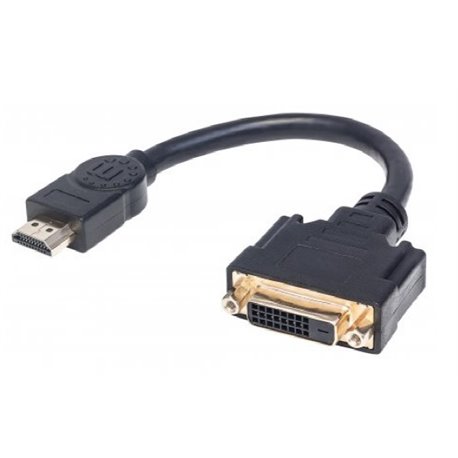 CABLE MANHATTAN HDMI DVI-D M-H 20CM