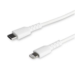 CABLE STARTECH RUSBCLTMM2MW USB-C A LIGHTNING BLANCO DE 2M RESISTENTE CERTIFICADO APPLE MFI
