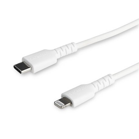 CABLE STARTECH RUSBCLTMM2MW USB-C A LIGHTNING BLANCO DE 2M RESISTENTE CERTIFICADO APPLE MFI