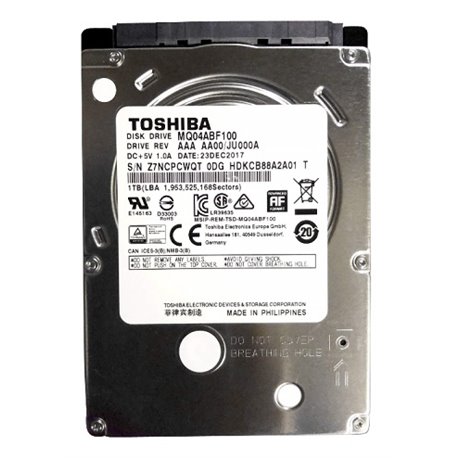 HD 1 TB TOSHIBA 5400 RPM S-ATA P/LAPTOP MQ04ABF100 7MM