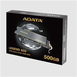 SSD M.2 2280 NVME/PCIE 500GB ADATA LEGEND 800 GEN 4 DISIPADRO SILVER ALEG-800-500GCS