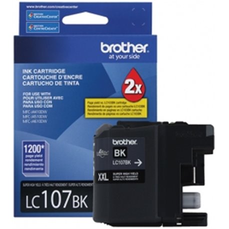TINTA BROTHER LC107BK NEGRO MFCJ4510DW/MFCJ4710DW (1 200 PAG)
