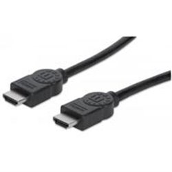 CABLE MANHATTAN HDMI 1.4 M-M DE ALTA VELOCIDAD BLINDADO NEGRO 2 MTS CON CANAL ETHERNET