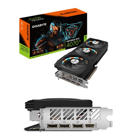 TJ VIDEO GIGABYTE 12GB RTX 4070 TI GAMING GDDR6X 3*DP 1*HDMI GV-N407TGAMING OC-12GD