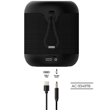BOCINAS ACTECK GLEE MINI AP420 BLUETOOTH 5.0 TWS IPX5 5W ALIMENTACION USB C BATERIA RECARGABLE