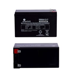 BATERIA SMARTBITT SBBA12-7 SELLADA DE REPUESTO PARA NO BREAK 12V/7AH TECNOLOGIA VRLA MEDIDAS 151x65x100mm