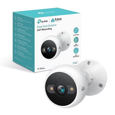 CAMARA VIGILANCIA TP-LINK WI-FI KASA KC420WS 2K HD 4MP IP65 PARA EXTERIOR AUDIO BIDIRECCIONAL VISION NOCTURNA