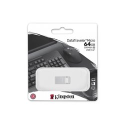MEMORIA KINGSTON 64GB USB 3.2 GEN 1DATATRAVEL MICRO METAL CASING 200MB/S