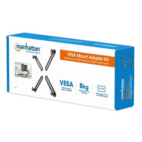 KIT ADAPTADOR MANHATTAN PARA MONITOR 13 A 27 QUE NO SEA VESA HASTA 8KG