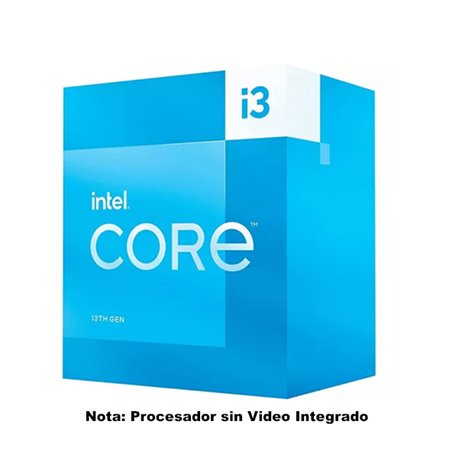 CPU INTEL CORE I3-13100F LGA 1700 13A GEN SIN GRAFICOS 4CORE 3.4GHZ 60W