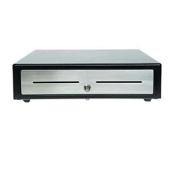 CAJON DE DINERO STAR MICRONICS CD4-1616BK58-52 5 BILLETES 8 MONEDAS 2 RANURA DE MEDIOS ACCIONADO POR LA IMPRESORA NEGRO