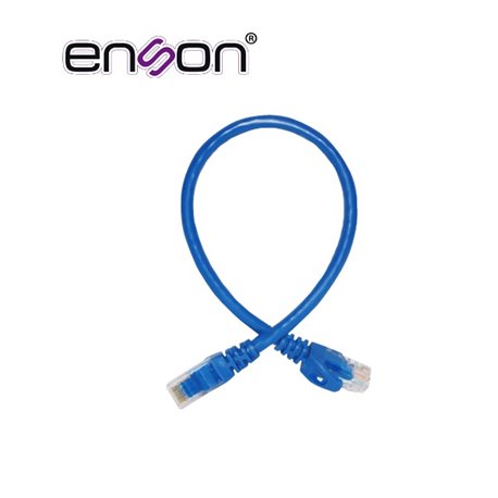 CABLE PATCH ENSON CAT6 30CM COLOR AZUL P6003L SERIE PRO 100-II 100% COBRE PARA MEJOR IDENTIFICACION DE SOLUCIONES EN RACKS Y