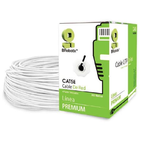 BOBINA BROBOTIX CAT 5E CCA UTP 305M BLANCO