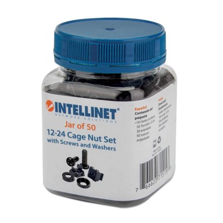 TORNILLERIA INTELLINET (50 JUEGOS) BOTE 12-24 PARA ACCESORIOS RACK