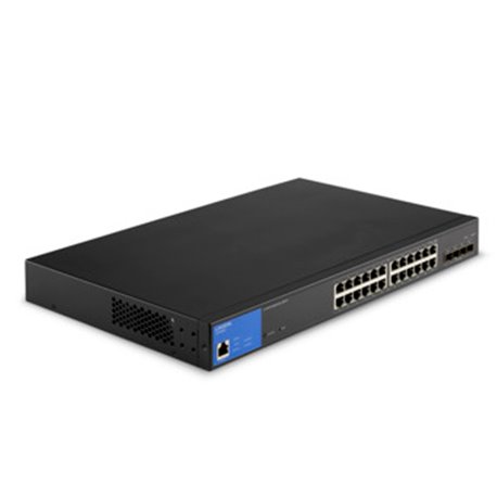 SWITCH PoE LINKSYS LGS328MPC ADMINISTRABLE 24 PTOS GIGABIT POE+ (MAX 410W) 4 PTOS SFP+ 10G QoS TAA Compliant