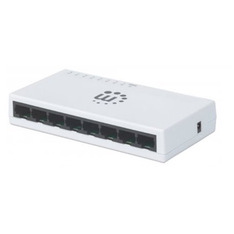 SWITCH MANHATTAN 8 PUERTOS FAST ETHERNET P/ESCRITORIO IEEE 802.3AZ 10/100