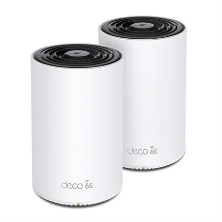 SISTEMA DECO XE75 PRO (2 piezas) TP-LINK MESH WI-FI 6E AXE5400 TRI-BANDA (6GHz+5GHz+2.4GHz) 1 RJ45 2.5Gbps y 2 RJ45 GIGABIT