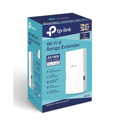 EXTENSOR DE RANGO TP-LINK WI-FI 6 RE600X AX 1800 BANDA DUAL MODO AP 1 PUERTO RJ45 GIGABIT TECNOLOGIA OneMesh