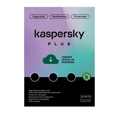 KASPERSKY PLUS 5 DISPOSITIVOS 1 AÑO