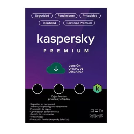 KASPERSKY PREMIUM 3 DISPOSITIVOS 1 AÑO