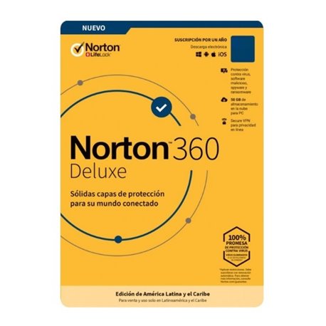 ESD Norton 360 Deluxe 3 Dispositivo 1 Año