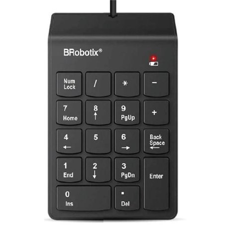 TECLADO BROBOTIX USB NUMERICO NEGRO