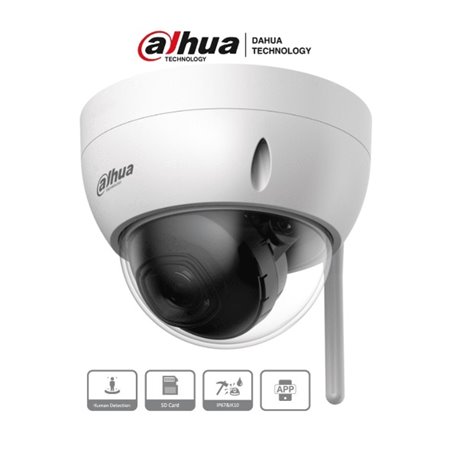 CAMARA DAHUA IP DOMO WIFI 4 MPX LENTE 2.8MM IR 30MTS METALICA IPC-HDBW1430DE-SW MICROFONO MICRO SD 90 GR