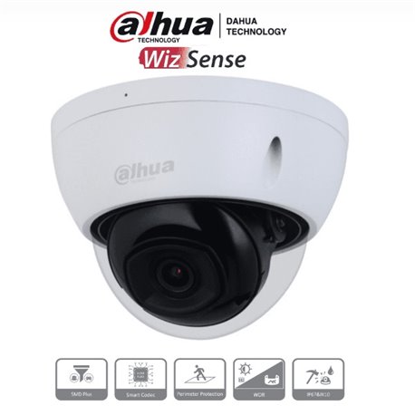 CAMARA DAHUA IP DOMO 5 MPX LENTE 2.8MM IR 30 MTS METALICA IPC-HDBW2541E-S AUDIO 111 GDOS APERTURA MICRO SD ANTIVANDALICA
