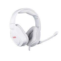 AUDIFONO DIADEMA ALAMBRICO TECHZONE NASA GAMER BLANCO RGB 3.5MM/USB C/ MICROFONO