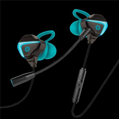 AUDIFONOS VORTRED GAMER CON MICROFONO DESMONTABLE 3.5MM CONTROL DE VOLUMEN INTEGRADO AUDIO DE ALTA DEFINICION NEGRO/AZUL V-93062