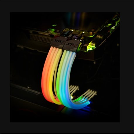 CABLE DE EXTENSION ADATA XPG PARA TARJETA DE VIDEO 8 PINES 6+2 ARGB FIBRA OPTICA