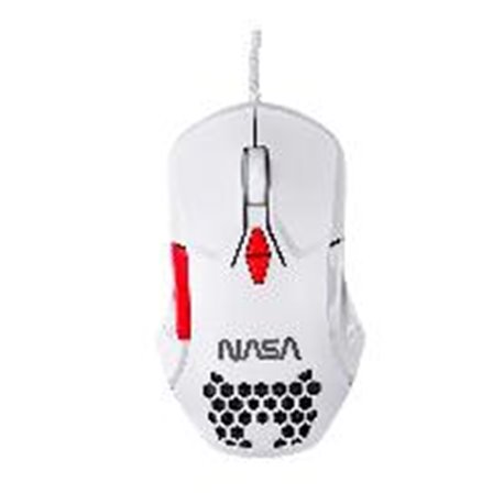 MOUSE GAMER NASA BY TECHZONE NS-GM04 ALAMBRICO LED RGB BLANCO