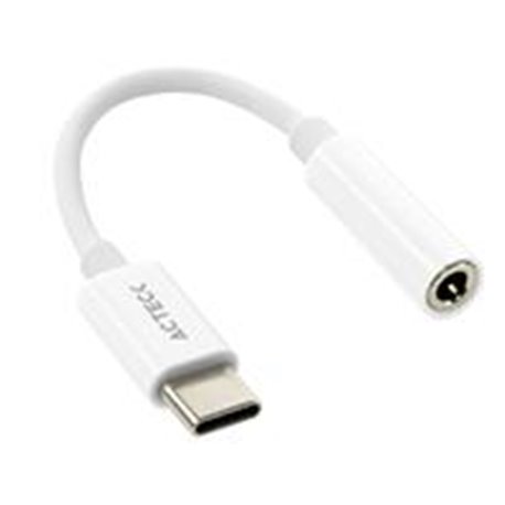 ADAPTADOR ACTECK AA405 / 3.5 MM A USB-C / 11CM / BLANCO / AC-934831